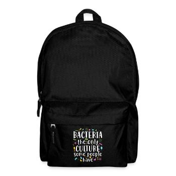 Bakterien Pun Lustige Wissenschaft Kleidung - Rucksack - Schwarz - Vorne