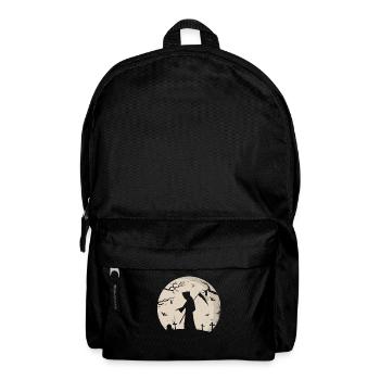Sensenmann Bei Vollmond Auf Dem Friedhof, Okkult - Rucksack - Schwarz - Vorne