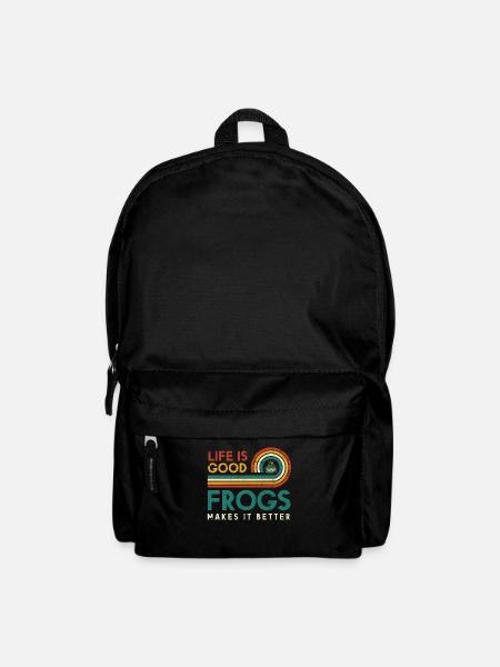 Life Is Better Frogs Macht Es Besser - Rucksack - Schwarz