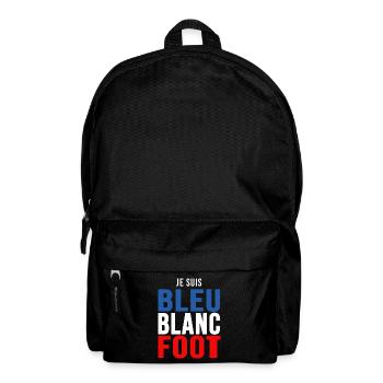 football je suis bleu blanc foot supporters - Sac à dos - noir - Devant
