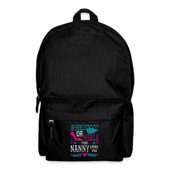 Roues ou talons, pour qui vous êtes votre nounou - Sac à dos - noir - Devant