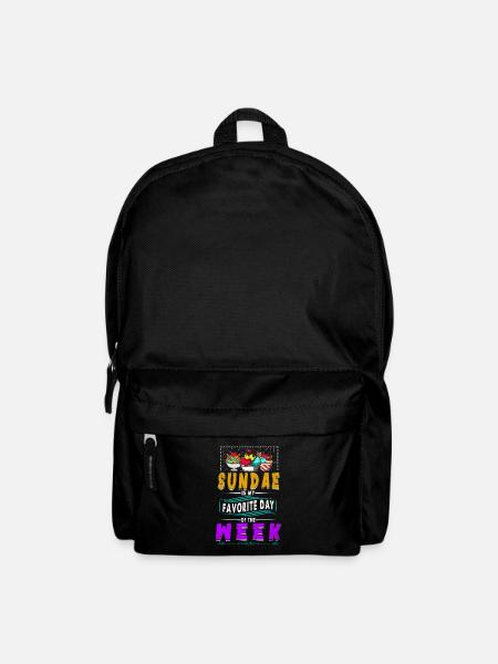 Sundae is my favorite day of the week for - Backpack - black