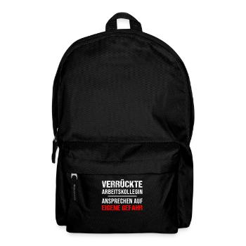 Verrückte Arbeitskollegin Geschenk Damen Lustig - Rucksack - Schwarz - Vorne