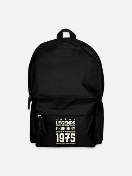 Cadeau Légende Février 1975. cadeau février 1975. - Sac à dos - noir