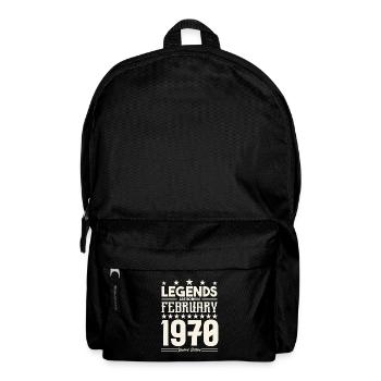 Cadeau Légende Février 1970. cadeau février 1970. - Sac à dos - noir - Devant