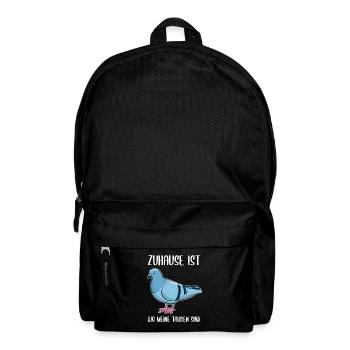 Taube Taubenliebhaber Spruch Geschenk - Rucksack - Schwarz - Vorne