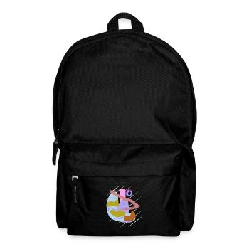 Pinsel- Vektor abstraktes Design mit Nase - Rucksack - Schwarz - Vorne