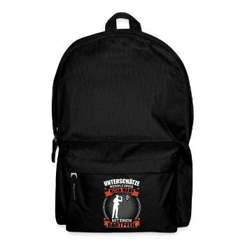 Darts Alter Mann Spruch Dartspieler Fans Geschenk - Rucksack - Schwarz - Vorne