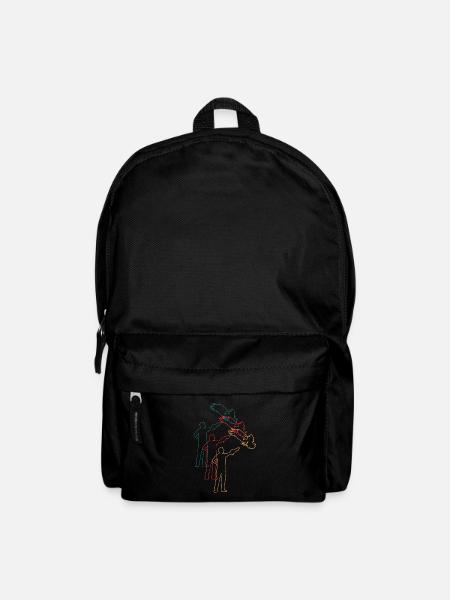 Falkner Mit Greifvogel Falknerei Retro Geschenk - Rucksack - Schwarz