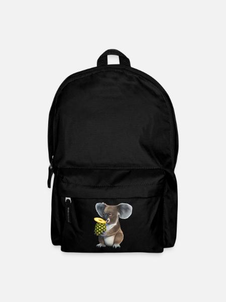 Koala und Ananas - Rucksack - Schwarz