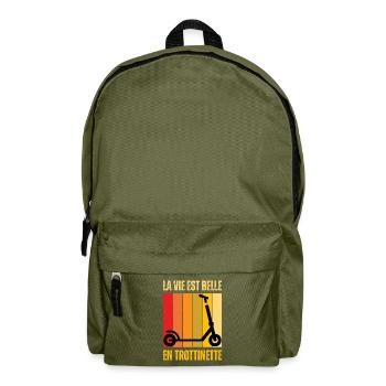 Trottinette Électrique Freestyle Trot Elec Cadeau - Sac à dos - vert olive - Devant