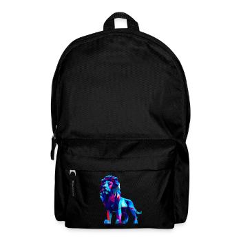 Lions polygonaux - Sac à dos - noir - Devant