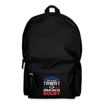 Rugbyman cadeau. Cadeau fan du rugby. joueur rugby - Sac à dos - noir - Devant