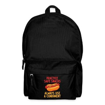 Pratiquez des collations sécuritaires, utilisez toujours un condiment - Sac à dos - noir - Devant
