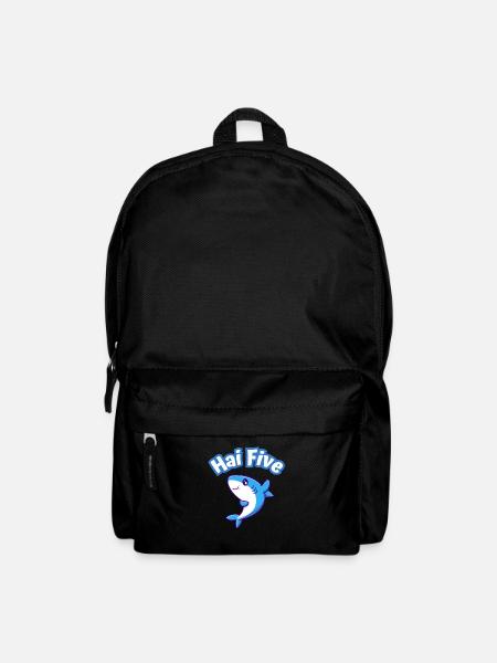 Hai grüßt mit "Hai five!" - Rucksack - Schwarz