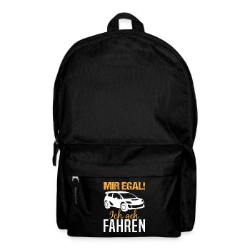 Rennwagen Fahrer Spruch Rallye Motorsport Geschenk - Rucksack - Schwarz - Vorne