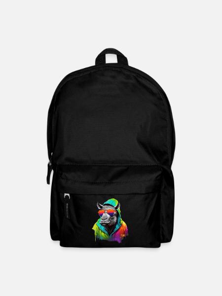 Hippo hippo with sunglasses hippo Africa - Backpack - black
