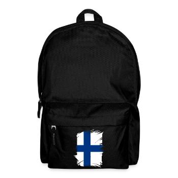 Finnland Flagge Suomi Finnische Fahne Used Look - Rucksack - Schwarz - Vorne