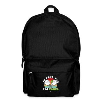 Je peux pas j'ai padel - Sac à dos - noir - Devant
