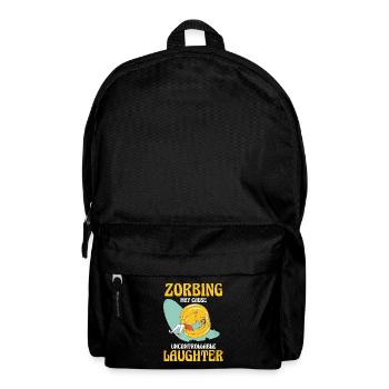 Zorbing can cause uncontrollable laughter - Backpack - black - Front