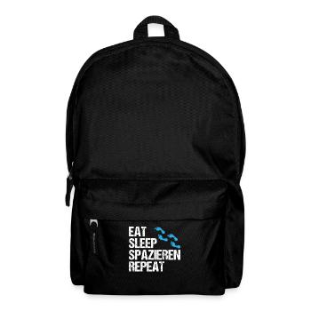 Tägliche Routine Spaziergang Liebhaber Geschenk - Rucksack - Schwarz - Vorne