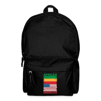 Fusion du drapeau de la fierté afro-américaine - Sac à dos - noir - Devant