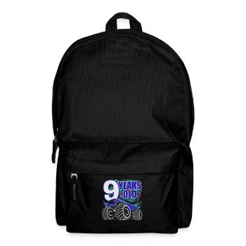 Cool Monster Truck 9th Birthday Hit - Backpack - black - Front