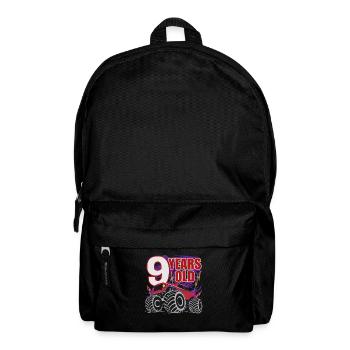 Coole 9-Jährige Monster Truck Party - Rucksack - Schwarz - Vorne