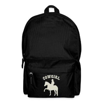 Reitsilhouette Einfach Stilvoll - Rucksack - Schwarz - Vorne