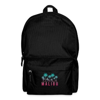 Malibu Palmen Silhouette Sommerflair - Rucksack - Schwarz - Vorne