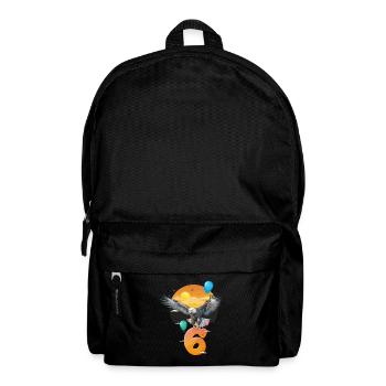 Conception de pygargue à tête blanche pour le sixième anniversaire - Sac à dos - noir - Devant