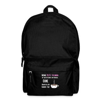 Süße Freundin Kaffee Becher Gesicht - Rucksack - Schwarz - Vorne