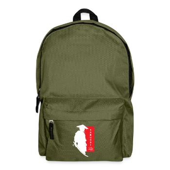 Samurai Flower Warrior Peace of Mind Art - Backpack - olive green - Front