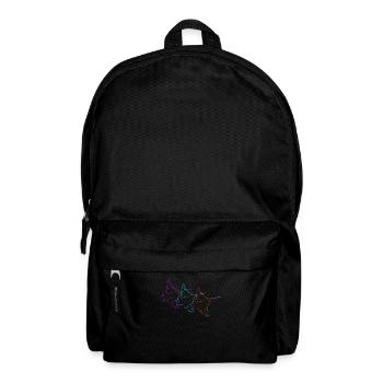 Trio Manta Rays Neon Contour - Backpack - black - Front