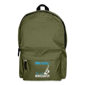 Windsurfing instead of worries - Backpack - olive green - Front