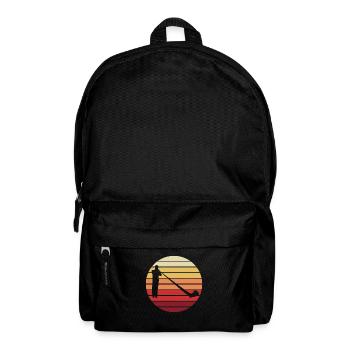 Alphorn Geschenk - Melodie im Abendrot - Rucksack - Schwarz - Vorne