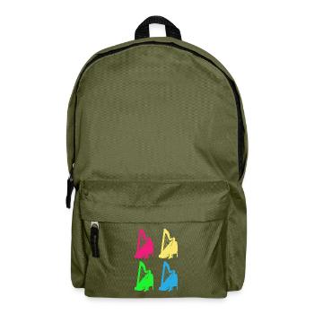 Bunte Harfenklänge Vielfalt Geschenk - Rucksack - Olivgrün - Vorne