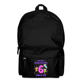6. Geburtstag Mädchen Feen Magie Fantasie 6 Jahre - Rucksack - Schwarz - Vorne
