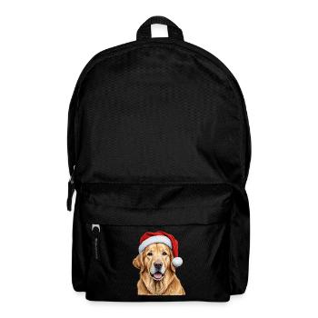 Christmas golden retriever - Backpack - black - Front