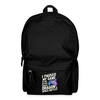 Gamer Gaming Zocken Zocker - Rucksack - Schwarz - Vorne