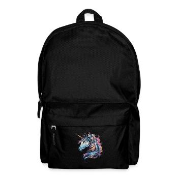 Einhorn Porträt - Rucksack - Schwarz - Vorne