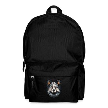 Border Collie Chien Portrait - Sac à dos - noir - Devant