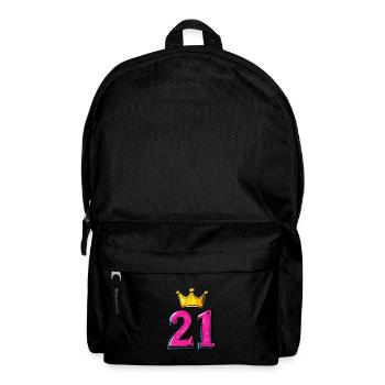 21 Numéro Jersey Couronne - Sac à dos - noir - Devant