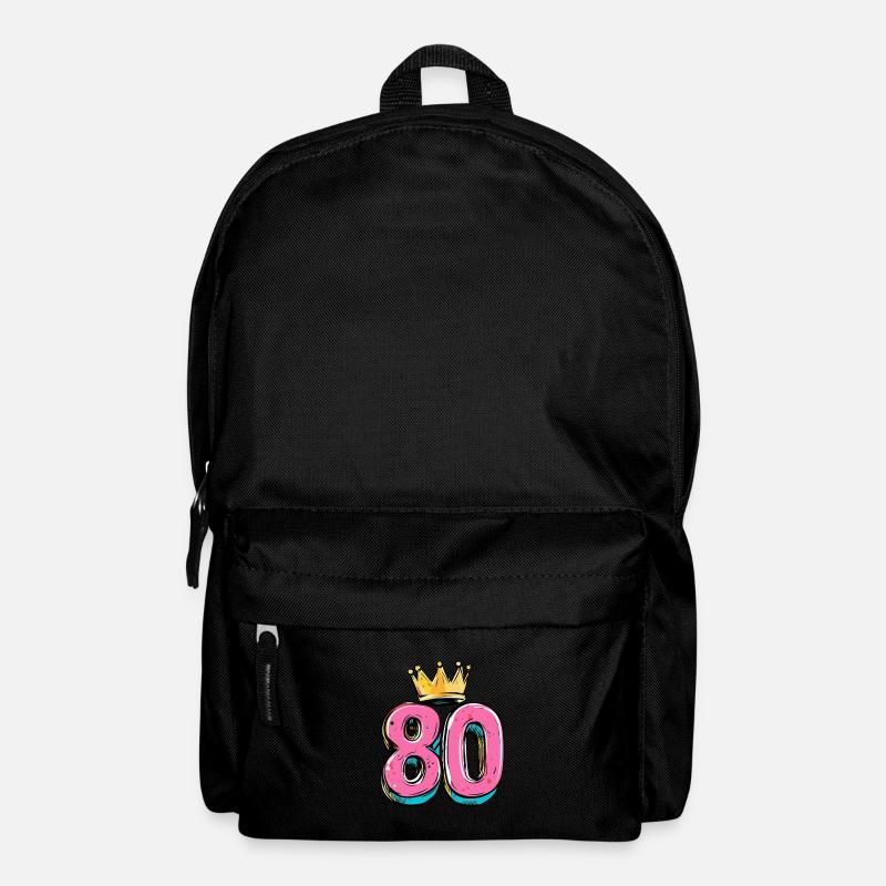 80 Zahl Trikot Krone - Rucksack - Schwarz