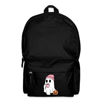 Cute Ghost Drinking Coffee Lover - Backpack - black - Front