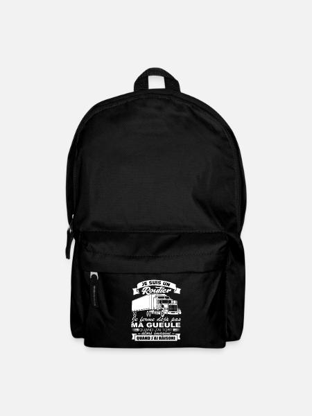 Routier Shirt • Je ferme pas ma gueule • Cadeau - Sac à dos - noir