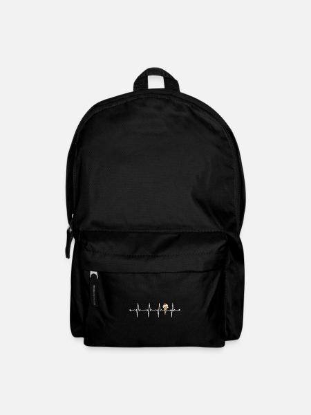 Eis Eiskrem Herzschlag Puls Eiscreme Geschenkidee - Rucksack - Schwarz