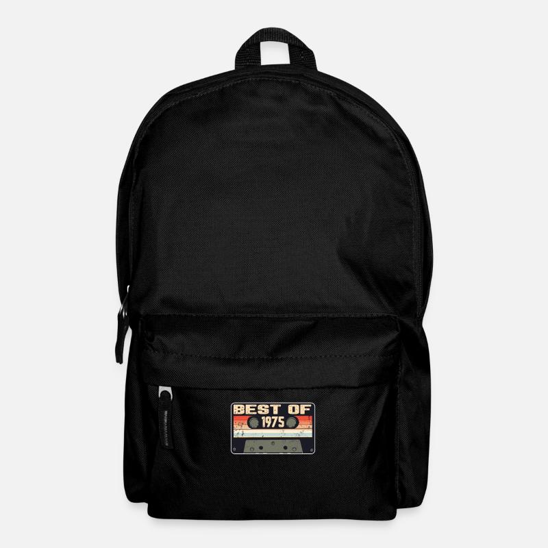 Vintage 1975 Geburtstag Retro kassette Geschenk - Rucksack - Schwarz