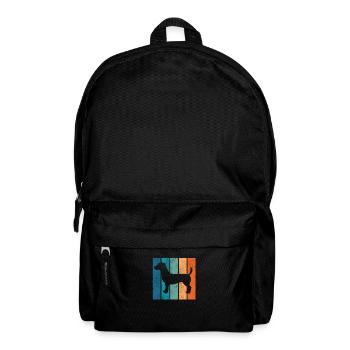 Jack Russel Terrier Hund Hundeliebe Retro Geschenk - Rucksack - Schwarz - Vorne