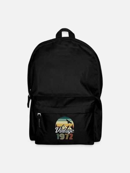 Vintage 1972 Geburtstag Retro Jahrgang Geschenk - Rucksack - Schwarz